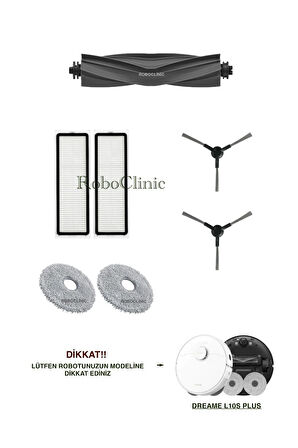 Dreame L10s Plus Uyumlu Yedek Fırça, Hepa Filtre, Mop Seti-7 Parça