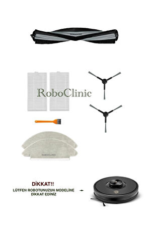 Karaca Vantuz Off-Road RSO07 2 in 1 Robot Süoürge Uyumlu Yedek Fırça,Hepa Filtre,Mop Seti-8 Parça