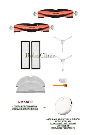 Xiaomi Mi Robot 1c / 2c Vacuum Mop (STYTJ02ZHM),(STYTJ01ZHM)F9 Uyumlu Global Yenileme Seti-10 Parça