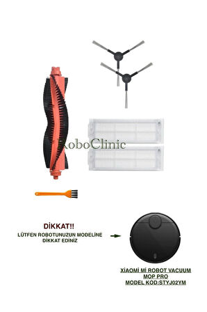 Xiaomi Mi Robot Vacuum Mop Pro (MODEL KOD:STYTJO2YM) Robot Süpürge Uyumlu Yenileme Seti-6 Parça