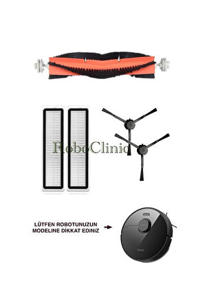 Dreame Bot D9 Max Robot Süpürge Uyumlu Fırça,Hepa Filtre Seti-5 Parça