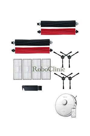 Roborock S8 Sonic Robot Süpürge Uyumlu Ithal Yedek Parçalar Fırça Hepa Filtre Mop Seti-13 Parça