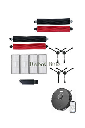 Roborock S8 Sonic Akıllı Robot Süpürge Uyumlu Fırça Hepa Filtre Mop Seti-13 Parça