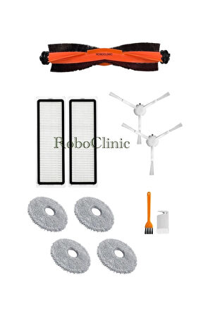 Xiaomi Robot Vacuum X10 plus X20 Plus Uyumlu Yedek Fırça,Hepa Filtre,Mop Seti-11 Parça