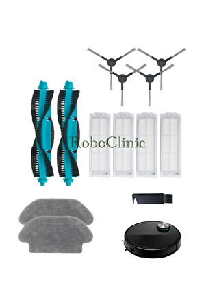 Viomi V3 Robot Süpürge Uyumlu Fırça,Filtre,Mop Seti-13 Parça
