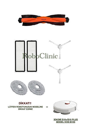 Xiaomi Robot Vacuum Uyumlu S10 Plus / S10 Uyumlu Ana Fırça,yan Fırça,hepa Filtre,mop Seti-7 Parça