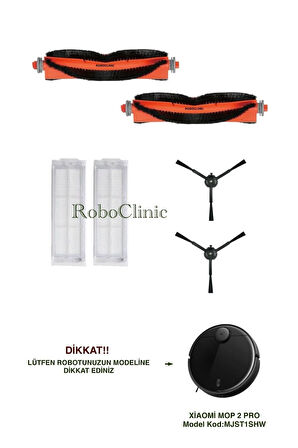 Xiaomi Mi Robot Vacuum Mop 2 Pro Siyah (MODEL KOD:MJST1SHW) Uyumlu Yenileme Seti-6 Parça