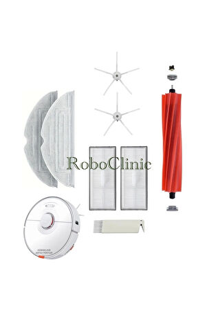 Roborock S7-s7 Plus (BEYAZ) Akıllı Robot Süpürge Uyumlu Fırça Hepa Filtre Mop Seti-8 Parça