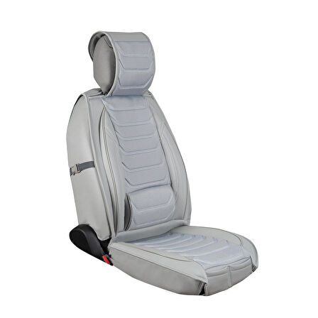 Fiat Egea Lounge Uyumlu Lüx Deri Oto Koltuk Kılıfı Ön Arka Takım Eagle Gri