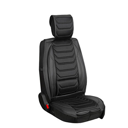 Toyota Yaris 2003-2005 Uyumlu Lüx Deri Oto Koltuk Kılıfı Ön Arka Takım Eagle Tam Siyah