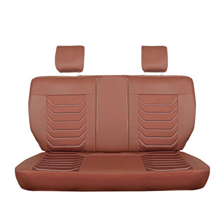 Volvo 740 Uyumlu Lüx Deri Oto Koltuk Kılıfı Ön Arka Takım Eagle Tarçın