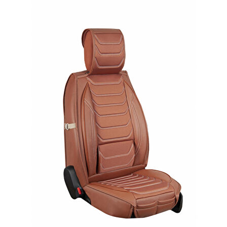 Renault Megane 2 Sedan 2002-2006 Uyumlu Lüx Deri Oto Koltuk Kılıfı Ön Arka Takım Eagle Tarçın