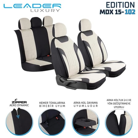 Toyota Camry 2007–2011 Uyumlu Lüx Keten Oto Koltuk Kılıfı Ön Arka Takım Edition Serisi BEJ