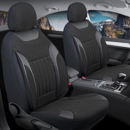 Seat Marbella Uyumlu Lüx Keten Oto Koltuk Kılıfı Ön Arka Takım Edition Serisi Dark Siyah