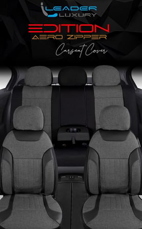 Volkswagen Tiguan AllSpace Uyumlu Lüx Keten Oto Koltuk Kılıfı Ön Arka Takım Edition Serisi Füme