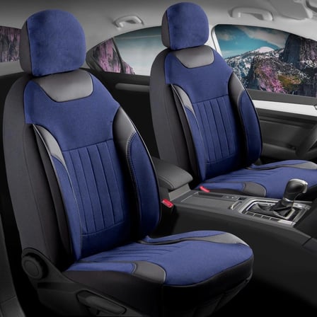Peugeot 106 XN Uyumlu Lüx Keten Oto Koltuk Kılıfı Ön Arka Takım Edition Serisi Mavi