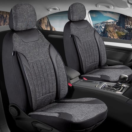 Seat Cordoba Uyumlu Lüx Keten Oto Koltuk Kılıfı Ön Arka Takım Edition Serisi Siyah