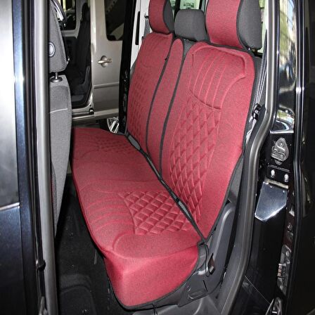Land Rover Freelander Lüx Oto Koltuk Minderi Ön Arka 5'li Set ELEGANCE Serisi KIRMIZI SİYAH