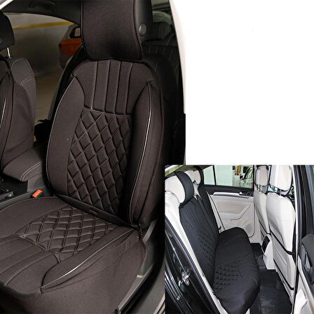 Renault Kadjar Lüx Oto Koltuk Minderi Ön Arka 5'li Set Elegance Serisi Siyah