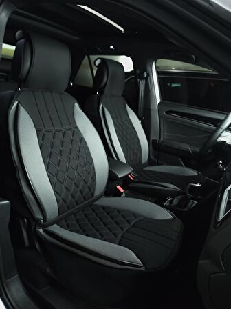 Ford Puma Lüx Oto Koltuk Minderi Ön Arka 5'li Set ELEGANCE Serisi SİYAH GRİ