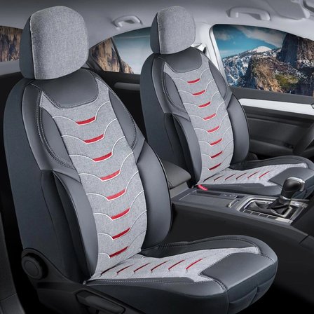 BMW 5 Serisi 530 Uyumlu Lüx Keten Oto Koltuk Kılıfı Ön Arka Takım Erciyes FÜME