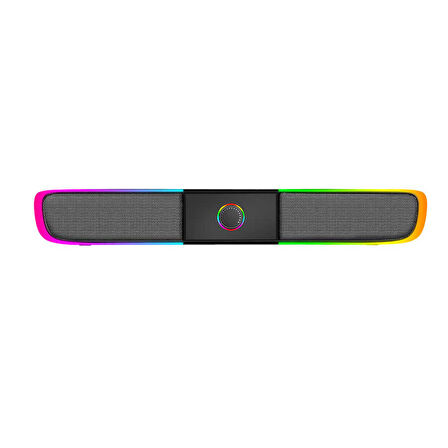 Mini Boyut Büyük Keyif RGB Işıklı Usb Kablolu Hoparlör İç Mekanlar ve Oyuncular İçin Etkileyici Ses