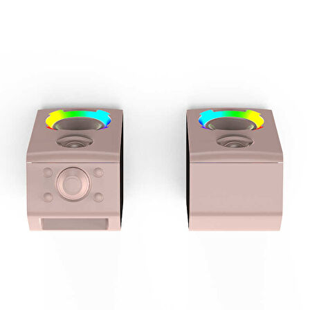 Taşınabilir RGB Işıklı Kablosuz Bluetooth Speaker Hoparlör Güçlü Ses 11 Farklı Renkli Işık Atmosferi