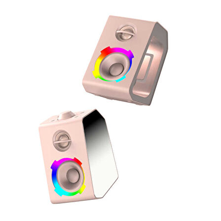 Taşınabilir RGB Işıklı Kablosuz Bluetooth Speaker Hoparlör Güçlü Ses 11 Farklı Renkli Işık Atmosferi