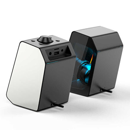 Taşınabilir RGB Işıklı Kablosuz Bluetooth Speaker Hoparlör Güçlü Ses 11 Farklı Renkli Işık Atmosferi