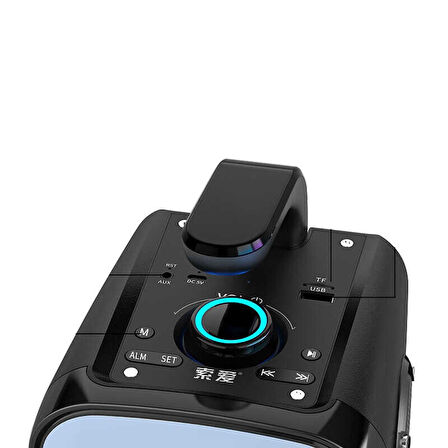Kablosuz Taşınabilir Speaker Hoparlör Kulplu Dizayn ((11W RMS Güçlü Bas/Bluetooth 5.0/2000 mAh))