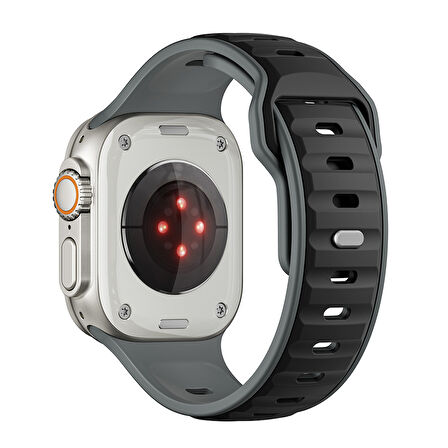 Apple Watch Ultra / Ultra2 49mm Silikon Kordon Hafif, Esnek ve Güvenli Kilit Mekanizmalı Kayış Band