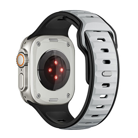Apple Watch Ultra / Ultra2 49mm Silikon Kordon Hafif, Esnek ve Güvenli Kilit Mekanizmalı Kayış Band