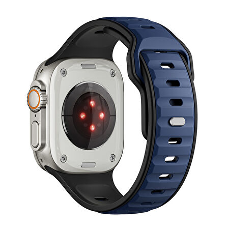 Apple Watch Ultra / Ultra2 49mm Silikon Kordon Hafif, Esnek ve Güvenli Kilit Mekanizmalı Kayış Band