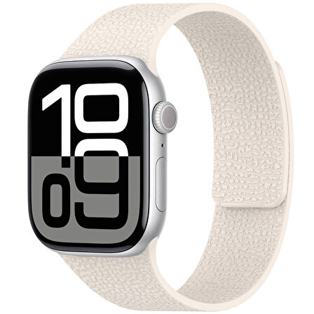 Apple Watch - SE/1/2/3 38mm İçin Mıknatıslı Silikon Kordon Ultra Hafif, Şık Kabartma Desenli Kayış