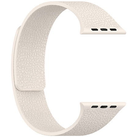 Apple Watch - SE/1/2/3 38mm İçin Mıknatıslı Silikon Kordon Ultra Hafif, Şık Kabartma Desenli Kayış