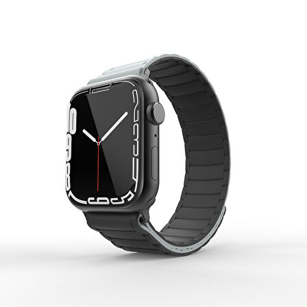 Apple Watch 1/2/3 Serisi 42mm Manyetik Silikon Kordon Çift Renkli Tasarım Güçlü Mıknatıslı Kapanış
