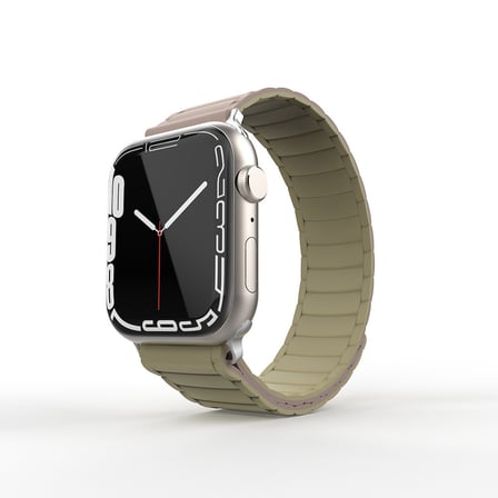 Apple Watch - SE/SE2/4/5/6 40mm Manyetik Silikon Kordon Çift Renkli Tasarım Güçlü Mıknatıslı Kapanış