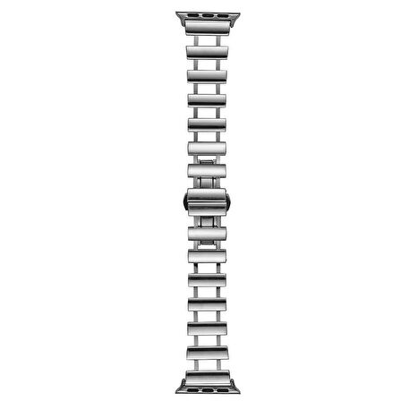 Apple Watch - SE/1/2/3 38mm Paslanmaz Çelik Kordon Kelebek Tokalı Kapanış, Nefes Alan Tasarım