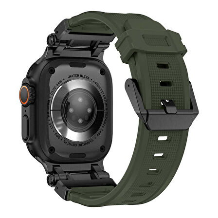 Apple Watch 2/3/4/5/6/7/8/9/se/ultra/ultra 2 Seri 42mm 44mm 45mm 49mm İçin Titanyum Başlıklı Kordon