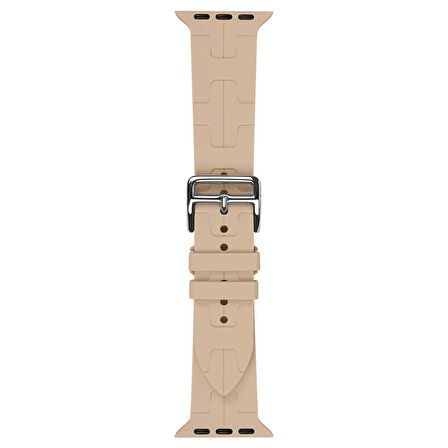 Apple Watch - se/2/3/4/5/6/7/8/9 Serisi 38mm Seri 40mm 41mm Uyumlu Metal Toka Delikli Silikon Kordon