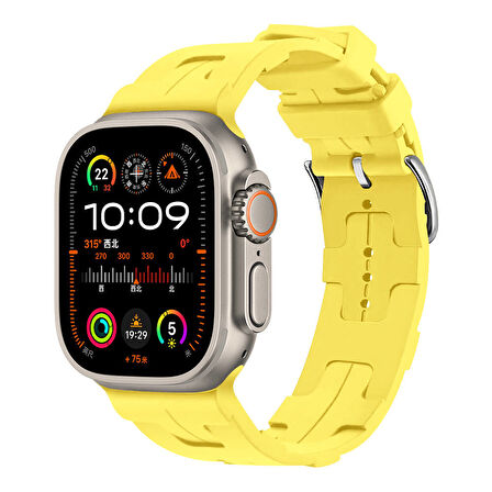 Apple Watch - se/2/3/4/5/6/7/8/9 Serisi 38mm Seri 40mm 41mm Uyumlu Metal Toka Delikli Silikon Kordon