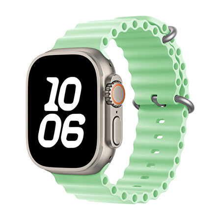 Apple Watch 2/3/4/5/6/7/8/9/se/ultra/ultra 2 Seri 42mm 44mm 45mm 49mm Uyumlu Dalgalı Silikon Kordon