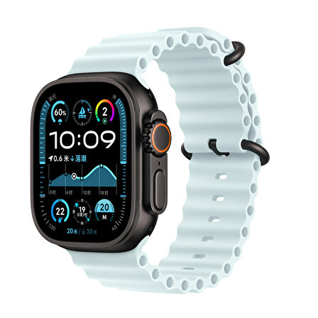 Apple Watch 2/3/4/5/6/7/8/9/se/ultra/ultra 2 Seri 42mm 44mm 45mm 49mm Uyumlu Dalgalı Silikon Kordon