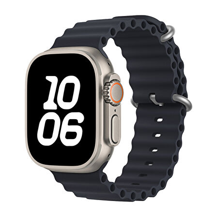 Apple Watch 2/3/4/5/6/7/8/9/se/ultra/ultra 2 Seri 42mm 44mm 45mm 49mm Uyumlu Dalgalı Silikon Kordon