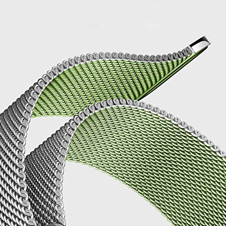 Apple Watch - se/2/3/4/5/6/7/8/9 Seri 38mm Serisi 40mm 41mm - Metal Hasır Örgülü Mıknatıslı Kordon