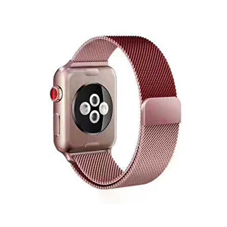 Apple Watch - se/2/3/4/5/6/7/8/9 Seri 38mm Serisi 40mm 41mm - Metal Hasır Örgülü Mıknatıslı Kordon