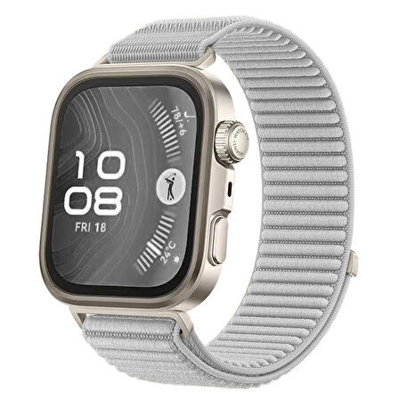 Huawei Watch Fit 4 Pro / Fit 4 / Fit 3 Uyumlu Hafif ve Ayarlanabilir Spor Hasır Cırt Cırtlı Kordon