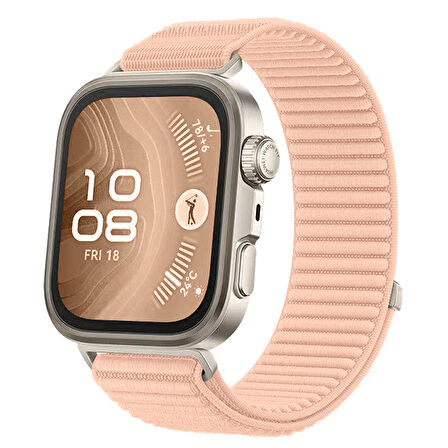 Huawei Watch Fit 4 Pro / Fit 4 / Fit 3 Uyumlu Hafif ve Ayarlanabilir Spor Hasır Cırt Cırtlı Kordon