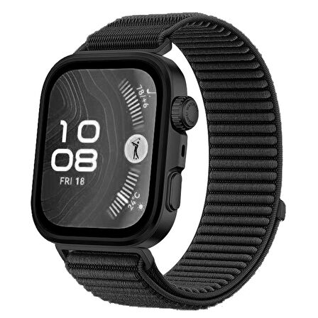 Huawei Watch Fit 4 Pro / Fit 4 / Fit 3 Uyumlu Hafif ve Ayarlanabilir Spor Hasır Cırt Cırtlı Kordon