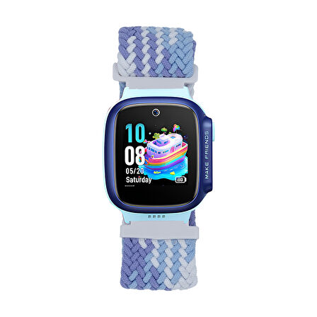 Huawei Watch GT 5 41mm / GT 4 41 mm / GT 5 Pro 42 mm Uyumlu 18mm Çocuklara Özel Renkli Örgü Kordon